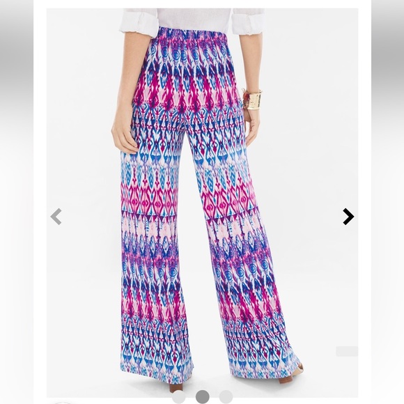 EUC CHICO’S Pastel Ikat Palazzo Pants - Picture 3 of 13